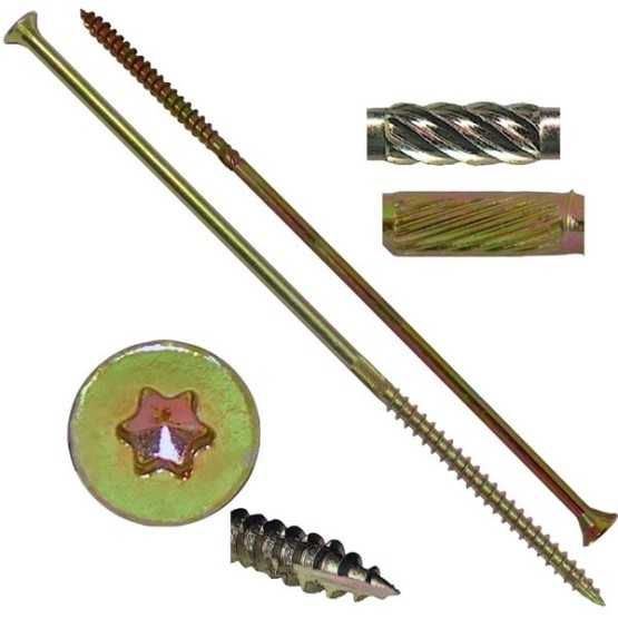 #14 x 8 Bronze Coated Multipurpose Wood Screw Torx/Star Drive Flat Head (1 Pound - 19 Approx. Screw Count) Exterior Coated - ACQ Compatible Wood Screws