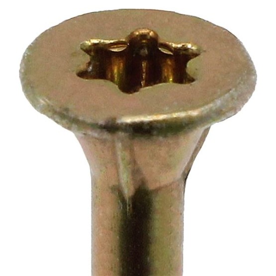 #14 x 8 Bronze Coated Multipurpose Wood Screw Torx/Star Drive Flat Head (1 Pound - 19 Approx. Screw Count) Exterior Coated - ACQ Compatible Wood Screws