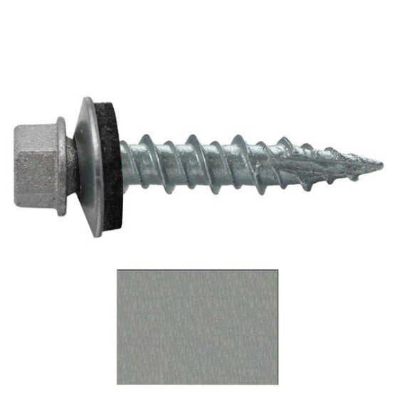 Metal Roofing Screws: (1000) 10 x 1" Galvanized Hex Head Sheet Metal Roof Screw. Self Starting Metal to Wood siding Screws. EPDM Washer. No Paint