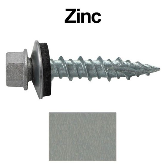Metal Roofing Screws: (1000) 10 x 1" Galvanized Hex Head Sheet Metal Roof Screw. Self Starting Metal to Wood siding Screws. EPDM Washer. No Paint