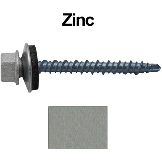Metal Roofing Screws: (250) 10 x 2" NO Paint Galvanized Hex Head Mini Driller Sheet Metal Roof Screw. Self Starting Metal to Wood siding Screws. EPDM Washer.