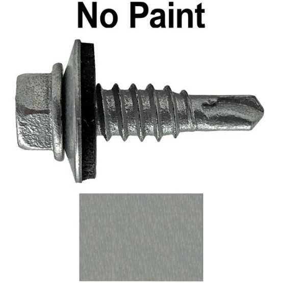 #14 x 7/8" Metal to Metal Type #1 NO PAINT 5/16" Hex Head -Drill Point - Stitch Tek - Metal to Metal Roofing Screws. 9/16" EPDM Washer