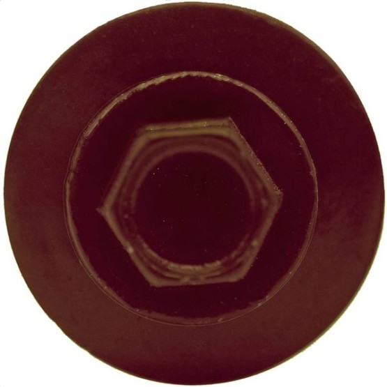 Metal Roofing Screws: (250) 12 x 2-1/2" Colonial RED Hex Head Sheet Metal Roof Screw. Sharp Point Metal to Wood siding Screws. EPDM Washer. Colored Head