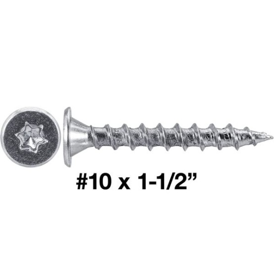 Brancd - #10 x 1-1/2" Low Profile Pancake Head ~250 Screws- Wood to Metal Roofing Screws for Standing Seam Roofs - Zinc Plated
