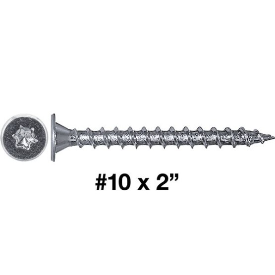 #10 x 2" Low Profile Pancake Head - Wood to Metal Roofing Screws for Standing Seam Roofs - Zinc Plated