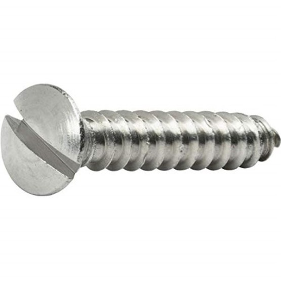 #8 x 1" - Oval Head Sheet Metal Screws Stainless Steel Slotted Drive 1000 Pcs self Tapping Screws Metal B2B