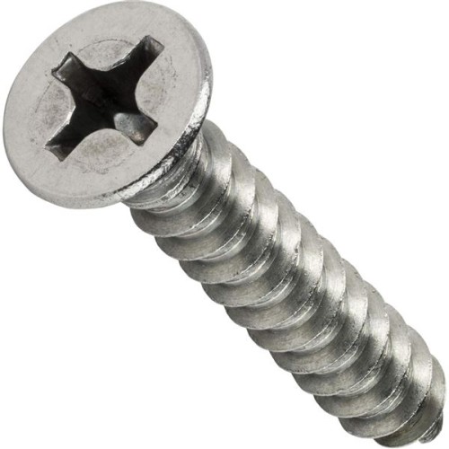 #10 x 1" - Phillips Flat Head Sheet Metal Screws Stainless Steel 1000 Pcs self Tapping Screws Metal B2B