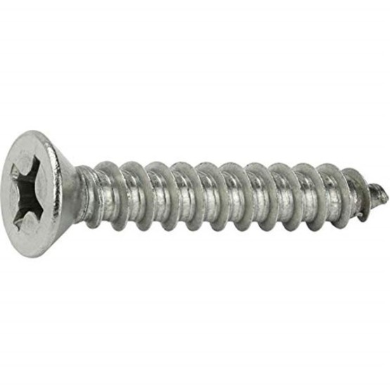#10 x 1" - Phillips Flat Head Sheet Metal Screws Stainless Steel 1000 Pcs self Tapping Screws Metal B2B