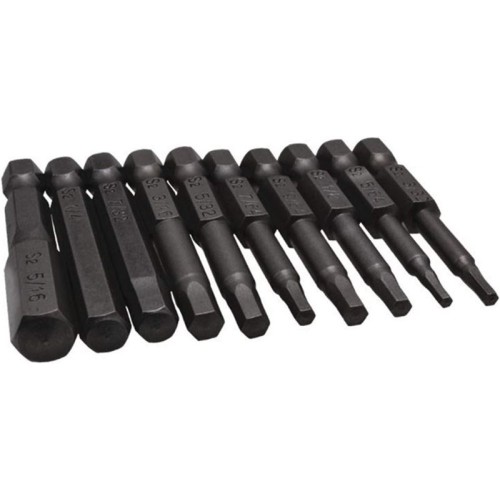 10PCS Black Magnetic Hexagon Screwdriver Bits S2 Steel 1/4 Inch Hex Shank Screw Drivers Set 50MM 