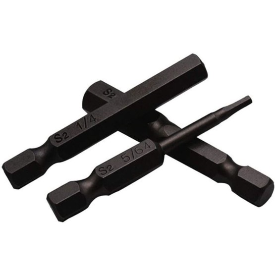 10PCS Black Magnetic Hexagon Screwdriver Bits S2 Steel 1/4 Inch Hex Shank Screw Drivers Set 50MM 