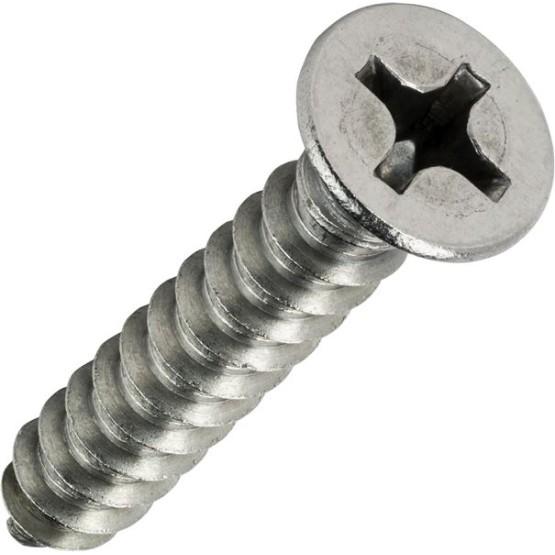 #14 Phillips Flat Head Self Tapping Sheet Metal Screws Stainless Steel 5/8" 1000 PCs