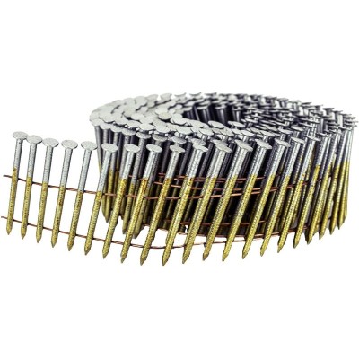 1-3/4 x .092 Inch 15 Degree Wire Weld Coil - Collated - Siding and Fencing Nails - Hot Galvanized - Vinyl Tip - Ring Shank - Full Box ~3000 nails
