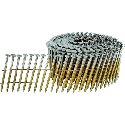 2" x .092"15 Degree Wire Weld Coil - Collated - Siding and Fencing Nails - Hot Galvanized - Vinyl Tip - Ring Shank - Full Box ~3000 nails