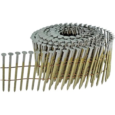 2-3/16" x .092" 15 Degree Wire Weld Coil - Collated - Siding and Fencing Nails - Hot Galvanized - Vinyl Tip - Ring Shank - Full Box ~3000 nails