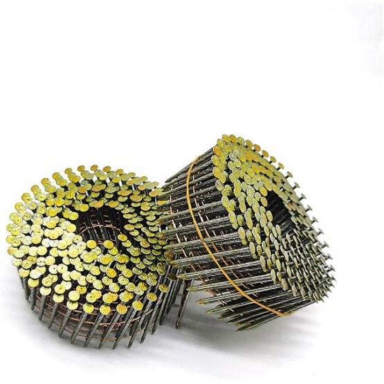 3500 Count 1-1/2-Inch x .090-Inch Hot-Dipped Galvanized Siding Nails 15-Degree Collated Wire Coil Siding Nails for Cement Board Siding Fencing Woodworking