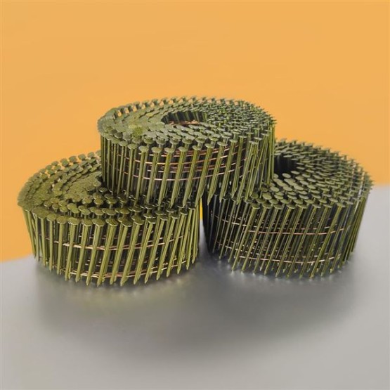 3500 Count 1-1/2-Inch x .090-Inch Hot-Dipped Galvanized Siding Nails 15-Degree Collated Wire Coil Siding Nails for Cement Board Siding Fencing Woodworking