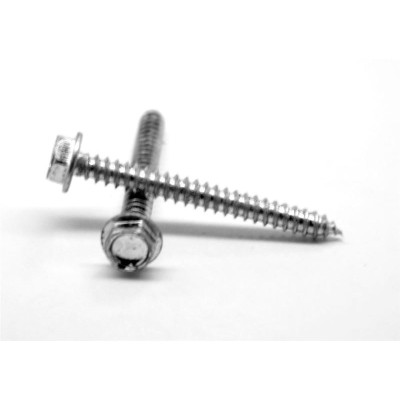 #8-18 x 1 Sheet Metal Screw Hex Washer Head Type AB Low Carbon Steel Zinc Plated Pk 2350