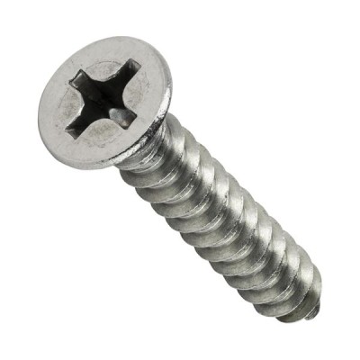 No.4 Flat Head Self Tapping Sheet Metal Screws Stainless Steel 1000Pcs 1-1/4" Screws Set Fasteners